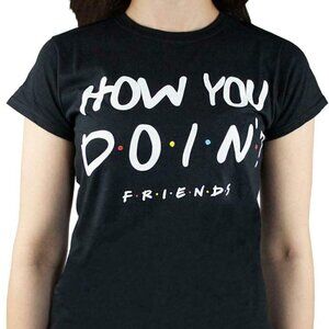 Friends "How You Doin' " Black Tshirt